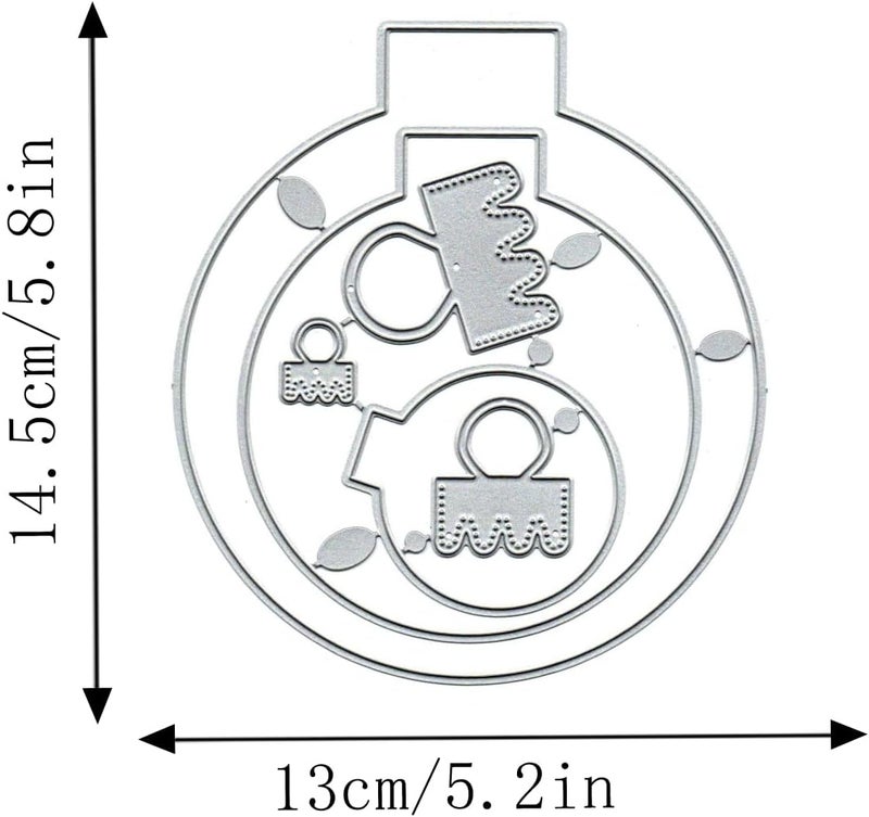 Feemkota Merry Christmas Bell Ball Die Cuts for Card Making Christian Theme Stamps Cutting Dies for DIY Paper Scrapbooking Crafts Embossing Decorations - Image 5
